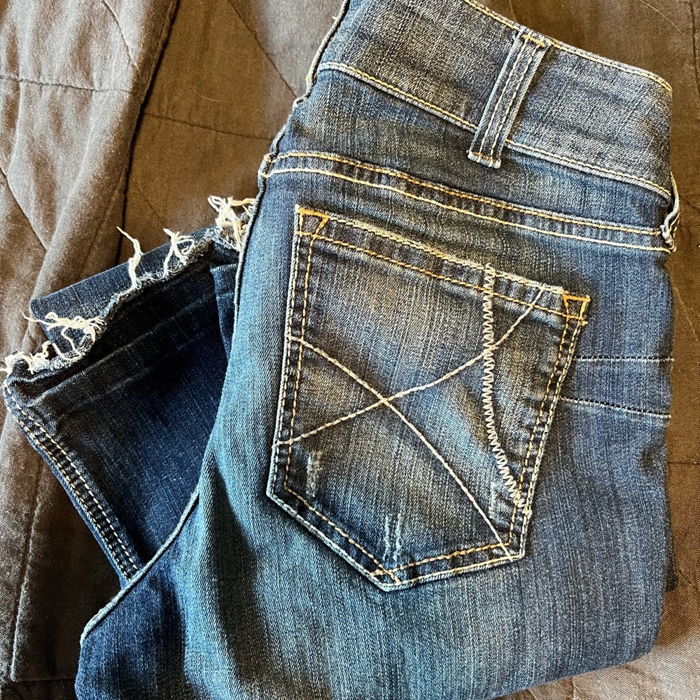 Ariat denim destroyed trousers